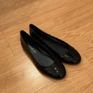 Tamara Mellon Black Studded Flats